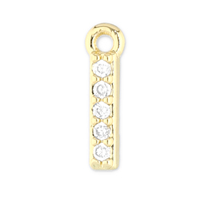 Brass TQ metaal bedels bar Gold-transparent