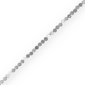 Hematite kralen hexagon Silver