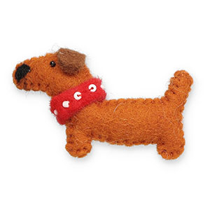 Broches vilt teckel Orange brown-red-white