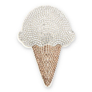 Statement hangers met strass ijslolly Crystal-brown-white