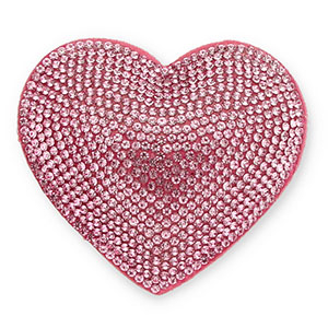 Statement hangers met strass hart Light pink