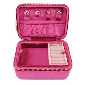 BY31&reg; Sieradendoosje velvet Fuchsia-vintage pink