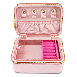 BY31&reg; Sieradendoosje velvet Vintage pink-fuchsia