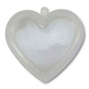 Transparant ornament hart Transparent