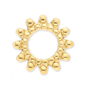 Roestvrij stalen (RVS) Stainless steel onderdelen bedels / tussenstuk Bali ring Gold