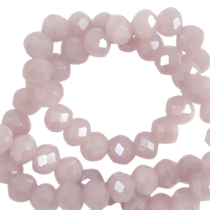 Top Facet kralen 3x2 mm disc Lavender fog-pearl shine coating