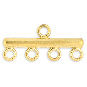 Roestvrij stalen (RVS) Stainless steel onderdelen hangers met 4 oogjes Gold