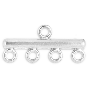 Roestvrij stalen (RVS) Stainless steel onderdelen hangers met 4 oogjes Silver