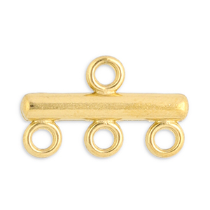 Roestvrij stalen (RVS) Stainless steel onderdelen hangers met 3 oogjes Gold