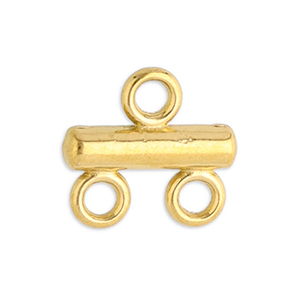 Roestvrij stalen (RVS) Stainless steel onderdelen hangers met 2 oogjes Gold