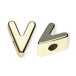 Letterkralen van acryl letter V Gold