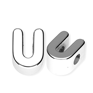 Letterkralen van acryl letter U Silver