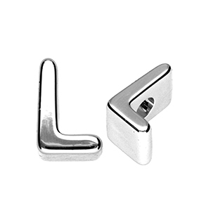 Letterkralen van acryl letter L Silver
