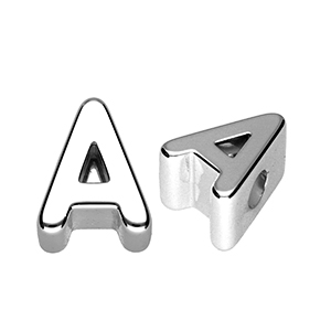 Letterkralen van acryl letter A Silver
