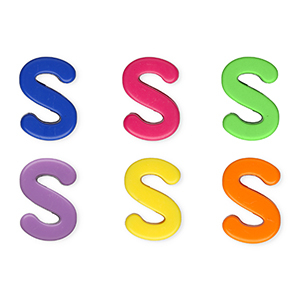 Letterkralen van acryl letter S Multicolour