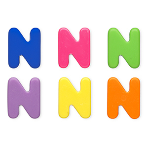 Letterkralen van acryl letter N Multicolour