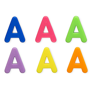 Letterkralen van acryl letter A Multicolour