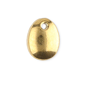 Roestvrij stalen (RVS) Stainless steel bedels ovaal Gold