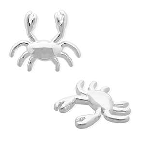 Bedels DQ&reg; metaal krab Antiek zilver (nikkelvrij)