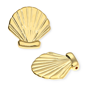 Bedels DQ&reg; metaal schelp Goud (nikkelvrij)