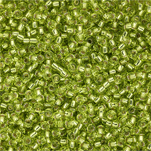 Miyuki rocailles 11/0 Chartreuse Silver Lined 11-0014