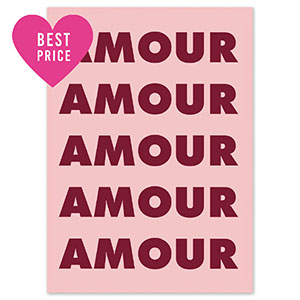 BY31&reg; Sieraden kaartjes "Amour" Pink-bordeaux