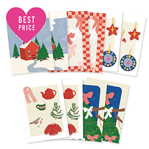 Sieraden kaartjes assorti kerst Multicolor