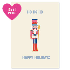 Sieraden kaartjes "HO HO HO" Off white-red-blue