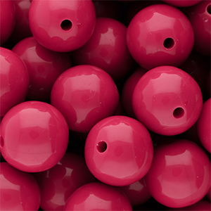 18 mm DQ acryl kralen shiny Fuchsia 17-2031 TCX