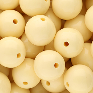 18 mm DQ acryl kralen shiny Pastel yellow 11-0616 TPG