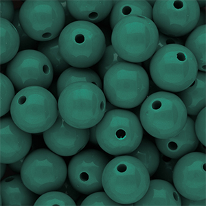 14 mm DQ acryl kralen shiny Mediterranea green 19-4517 TCX