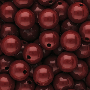 14 mm DQ acryl kralen shiny Salsa red 18-1657 TCX
