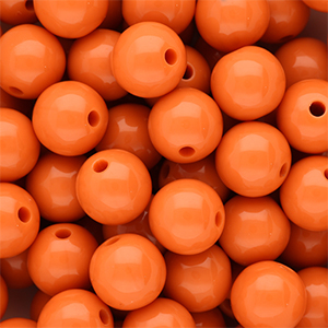 14 mm DQ acryl kralen shiny Orange peel 16-1359 TCX