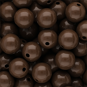 12 mm DQ acryl kralen shiny Cappuccino brown 19-1220 TCX