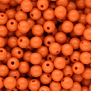 10 mm DQ acryl kralen shiny Orange peel 16-1359 TCX