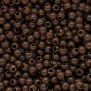 4 mm DQ acryl kralen shiny Cappuccino brown 19-1220 TCX