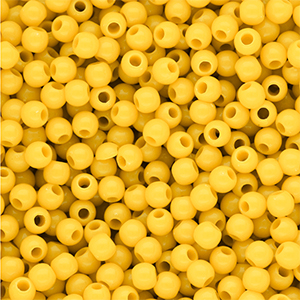 4 mm DQ acryl kralen shiny Vibrant yellow 13-0858 TCX