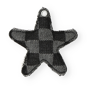 Statement hangers ster denim-look Black-grey