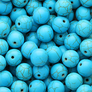 Kralen keramiek 12mm Blue