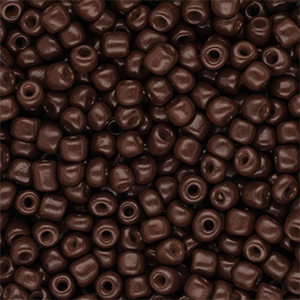 Glaskralen Rocailles 6/0 (4mm) Dark brown