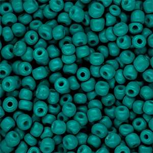 Glaskralen Rocailles 6/0 (4mm) Teal green