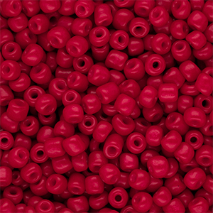 Glaskralen Rocailles 6/0 (4mm) Red