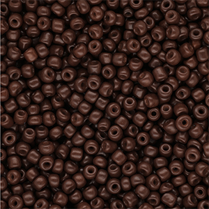 Glaskralen Rocailles 8/0 (3mm) Dark brown