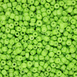 Glaskralen Rocailles 8/0 (3mm) Lime green
