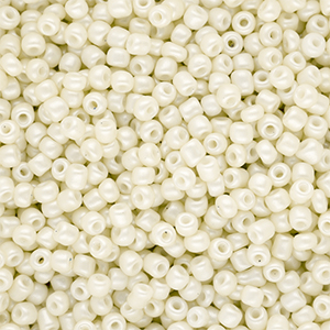 Glaskralen Rocailles 8/0 (3mm) Off white
