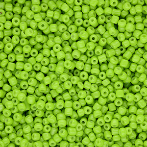 Glaskralen Rocailles 12/0 (2mm) Lime green