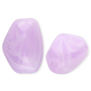 Acryl kralen rechthoek Lilac-marble