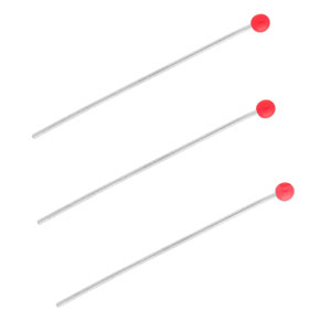 BY31&reg; Roestvrij stalen (RVS) Stainless steel onderdelen nietstiften met bolletje 35mm Silver-red