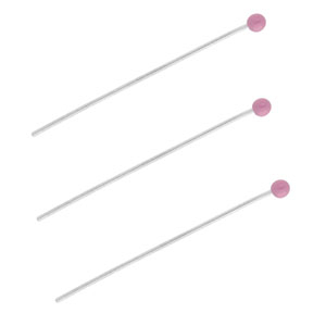 BY31&reg; Roestvrij stalen (RVS) Stainless steel onderdelen nietstiften met bolletje 35mm Silver-lavender purple