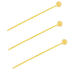 BY31&reg; Roestvrij stalen (RVS) Stainless steel onderdelen nietstiften met bolletje 35mm Gold